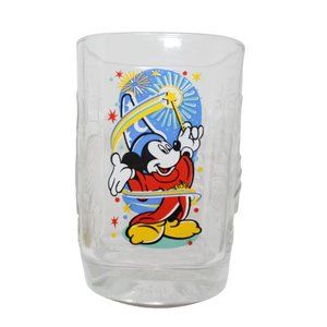VTG McDonalds Disney World 2000 Millennium Celebration Glass Square Mickey Epcot